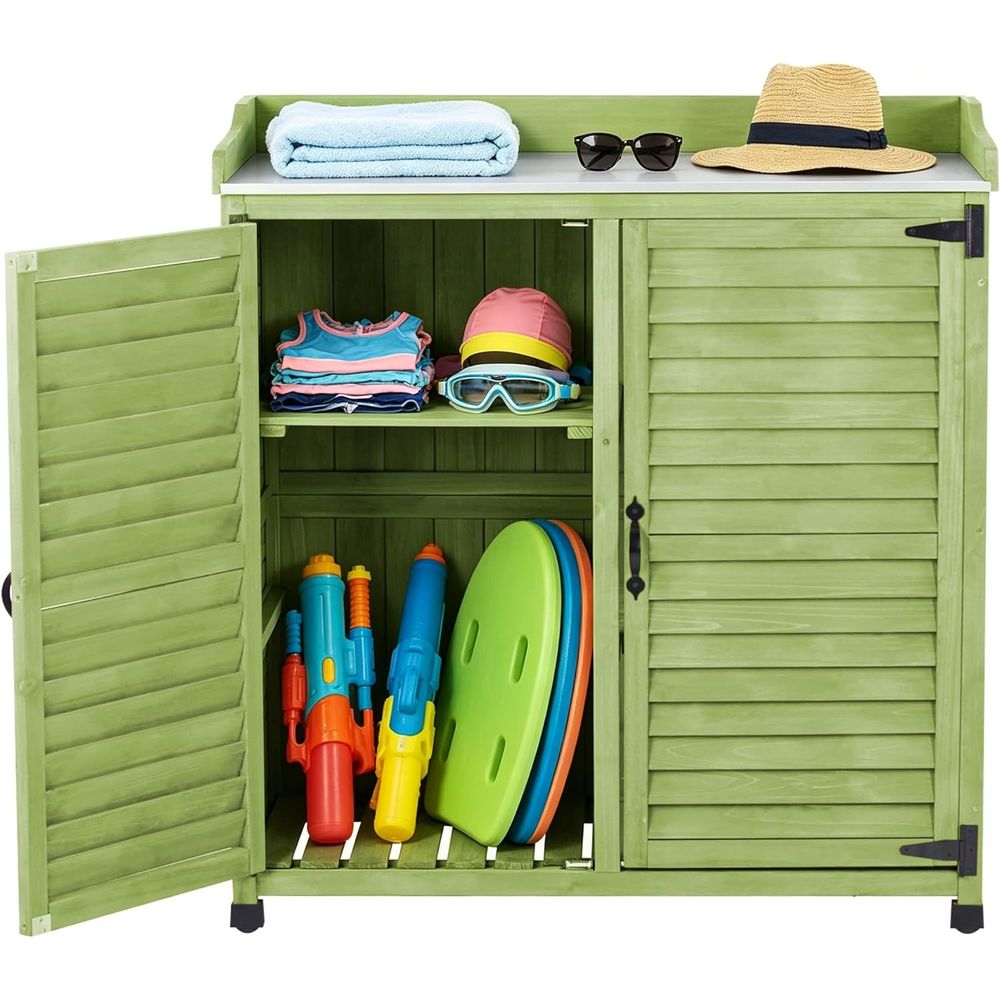 Gardening Tools Wooden - Bancada de Jardinagem Externa com Tampo