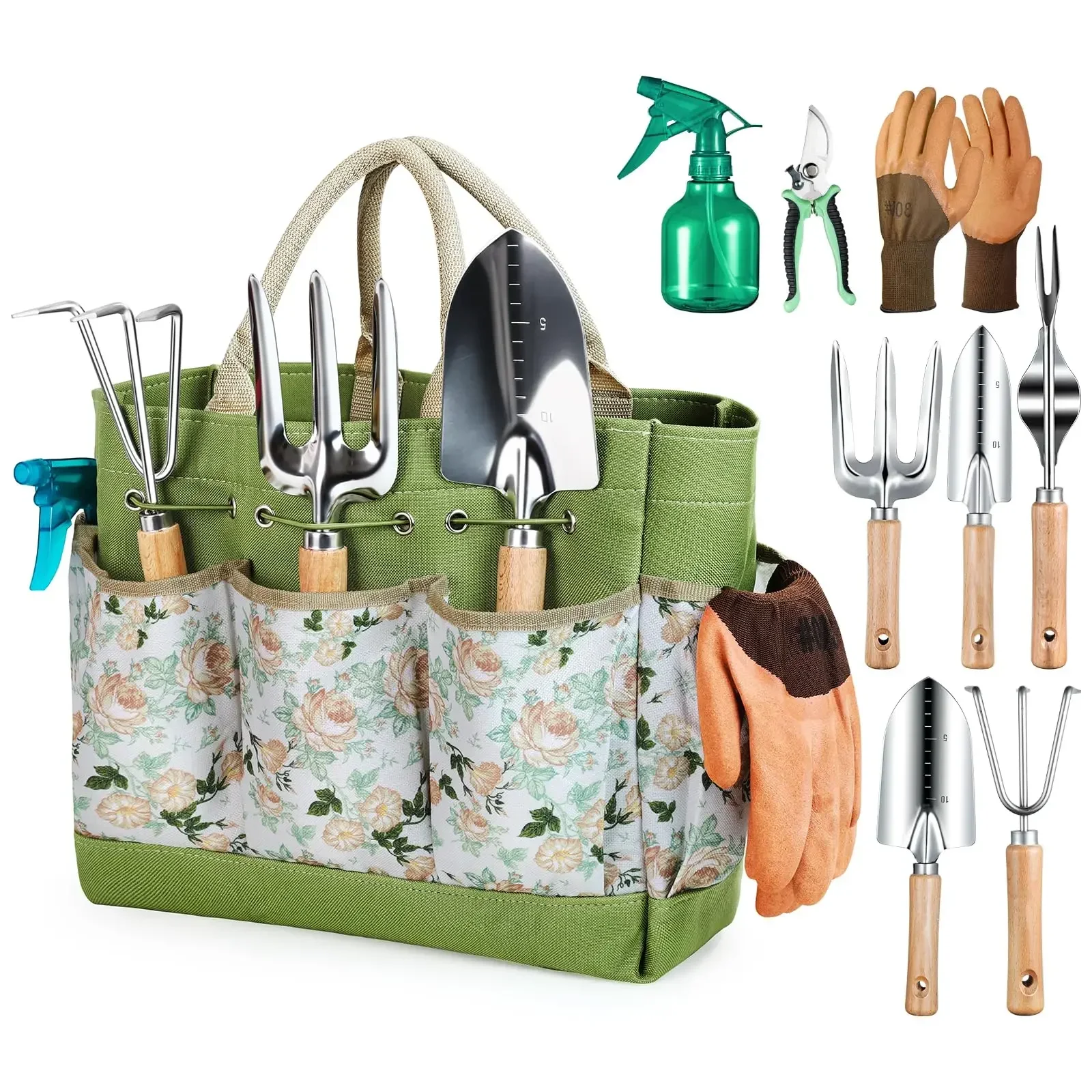 Gardening Tools Gloves - Ferramentas de jardinagem, 9 peças, ferramentas