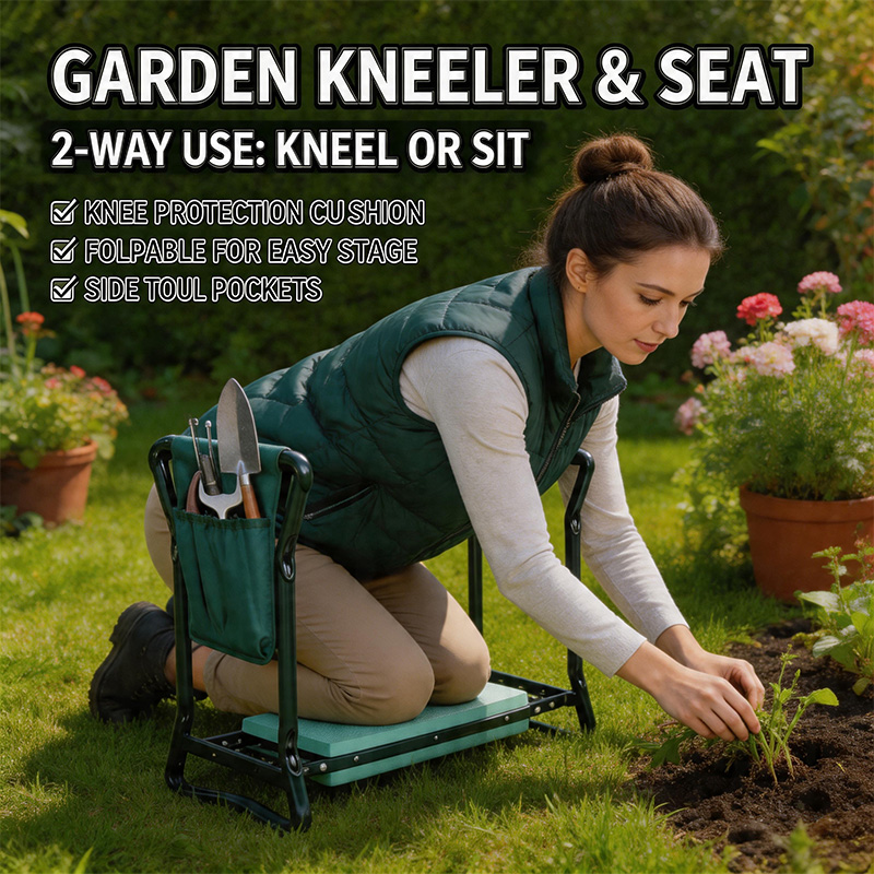 Garden Kneeling Pad - Assento Dobrável para Jardim com Almofada