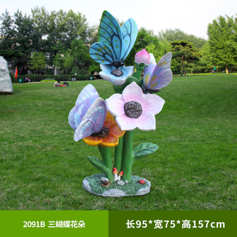 Escultura de flor borboleta ao - Gardening Tools Sketch avaliação e preço